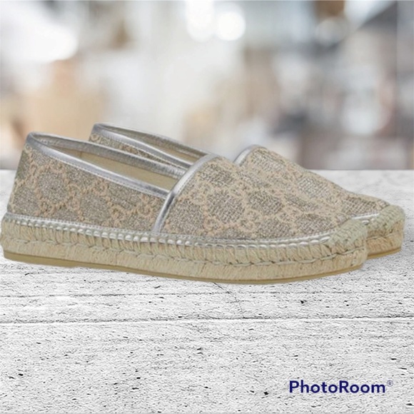 Gucci GG Signature Heritage Logo Canvas Espadrilles SZ 35 - Picture 11 of 16